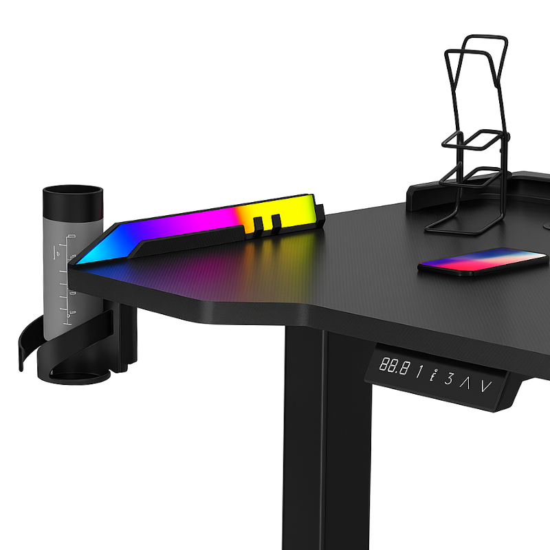 Bureau de jeu électrique réglable en hauteur assis - debout